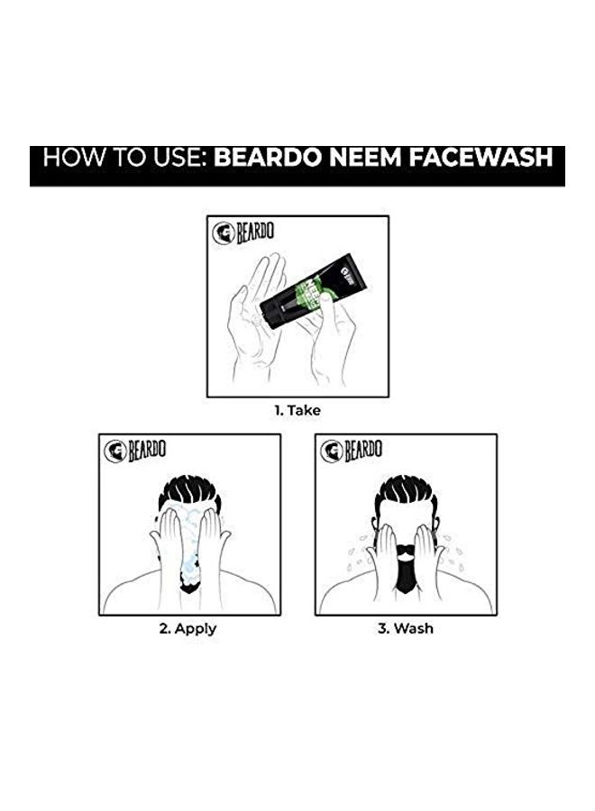 BEARDO 2-Pack Purifying Neem Face Wash for Oil Control Black 2 x 100ml - Image 3