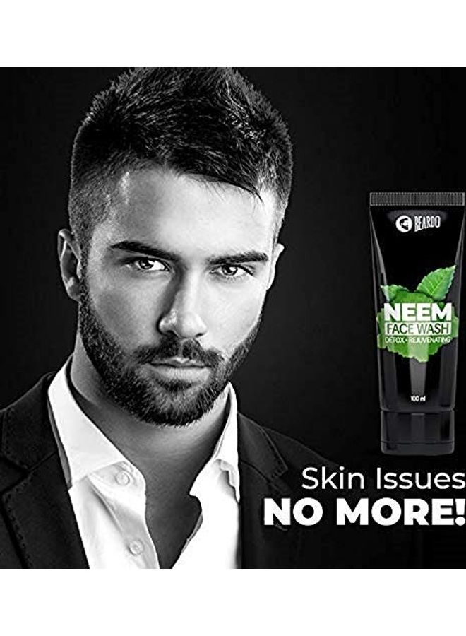 BEARDO 2-Pack Purifying Neem Face Wash for Oil Control Black 2 x 100ml - Image 4