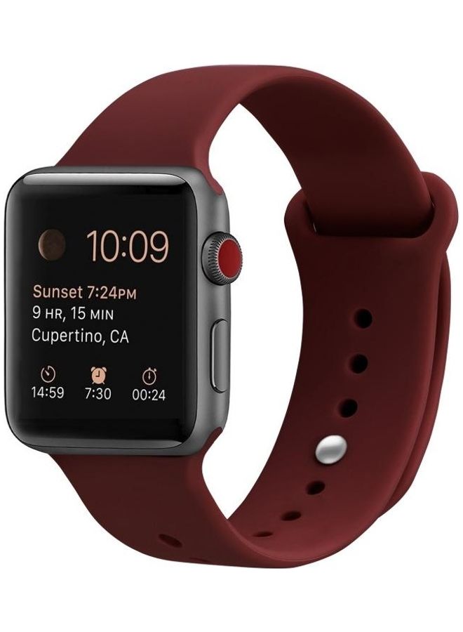 BGM Replacement Strap For Apple Watch Series SE/6/5/4 40mm And 3/2/1 38mm Red - Image 3