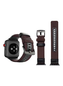 Jeep Style Nylon Band With Stainless Steel Buckle For Apple Watch Series 3,2.1 38mm Brown