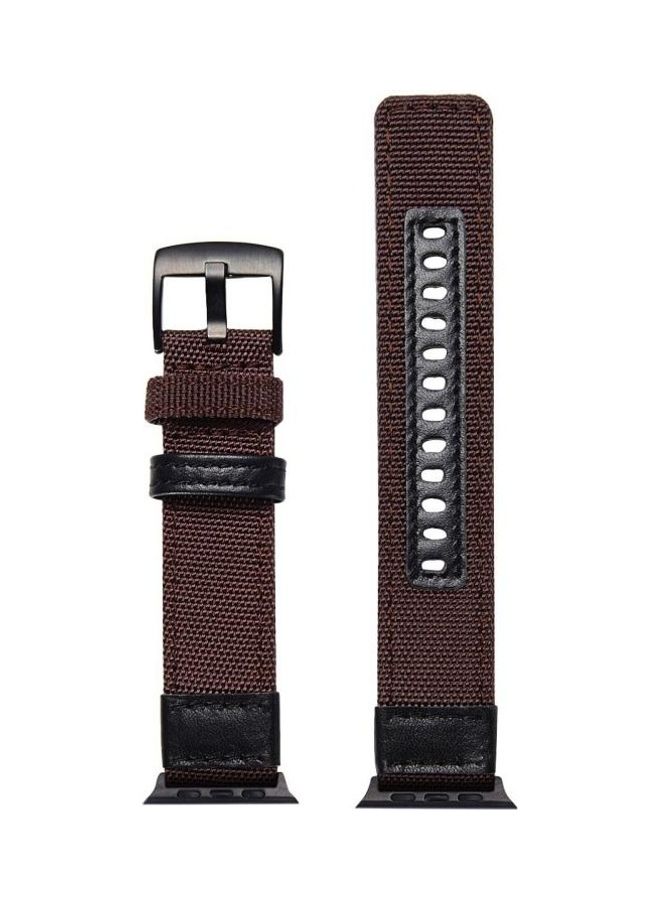 BGM - Jeep Style Nylon Band With Stainless Steel Buckle For Apple Watch Series 3,2.1 38mm Brown - Image 1