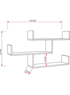 MODERN HOME 3-Piece Wall Mounted Floating Shelves Black  - Image 5