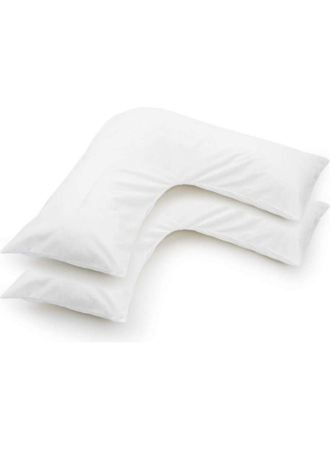 كونزيتا وسادة على شكل حرف V من قطعتين microfiber أبيض 90x50سم  - Image 1