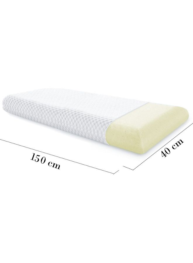 Kunzita - Rectangular Shaped Soft Pillow combination White 150x40cm - Image 1