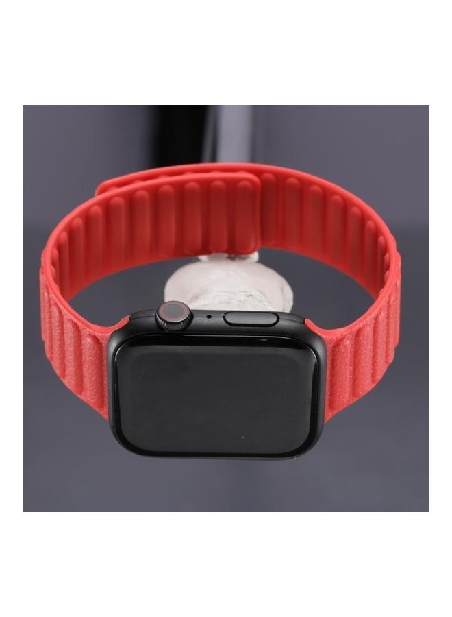 BGM Silicone Wrist Band For Apple Watch Series 6/SE/5/4 44mm And 3/2/1 42mm Red - Image 2