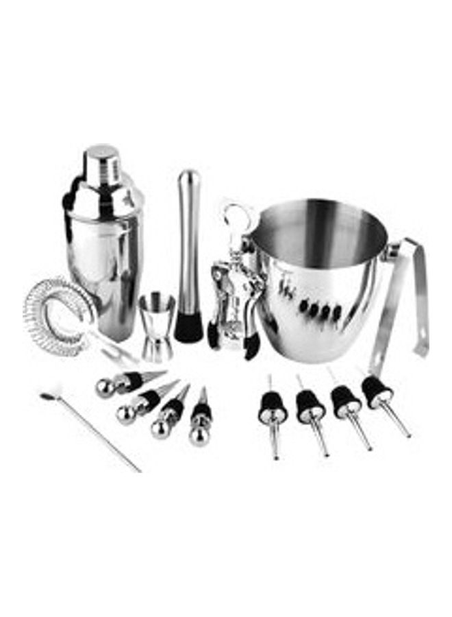 Dubkart 16-Piece Stainless Steel Cocktail Shaker Set Silver 1.18Liters  - Image 1