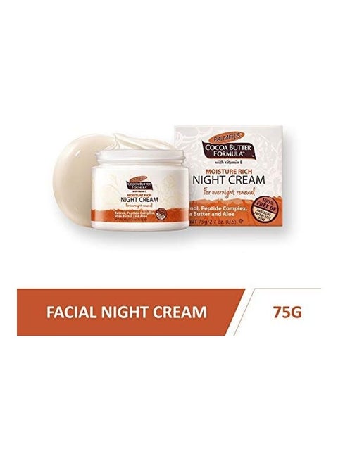 Cocoa Butter Formula Moisture Rich Night Cream Multicolour 75grams
