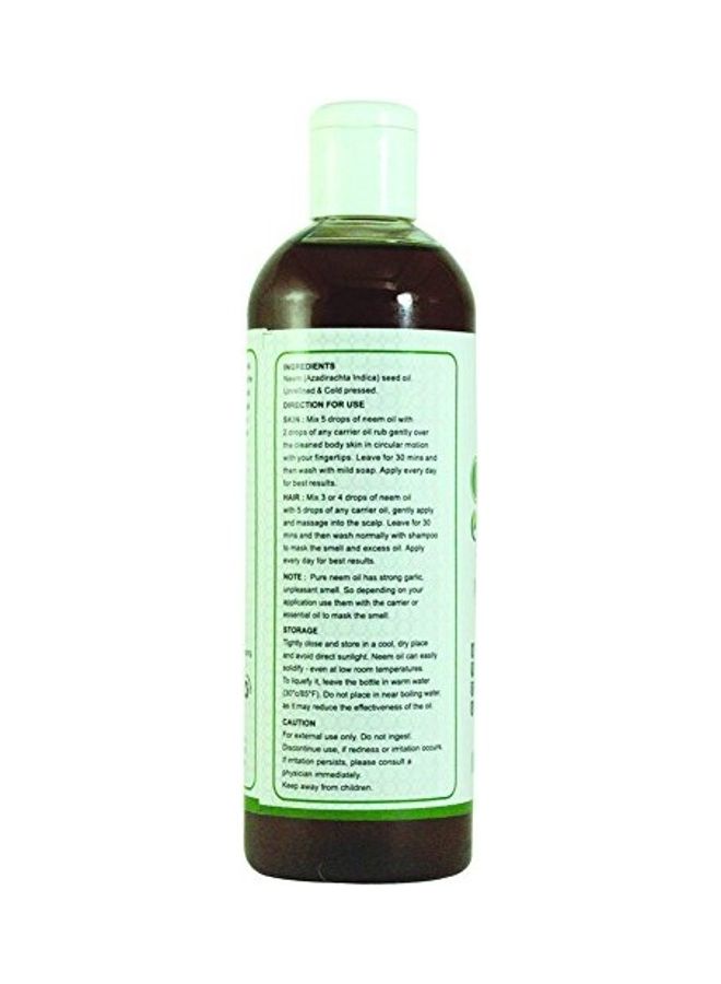 HillDews Neem Oil 200ml Pure Natural Unrefined Cold Pressed For Skin and Hair - Free From Paraben, Hexane and Mineral Oil 2X2.2X1.9inch - Image 4