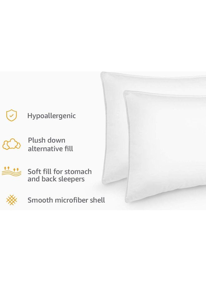 Kunzita Comfortable Bed Pillow microfiber White 160x50cm - Image 2