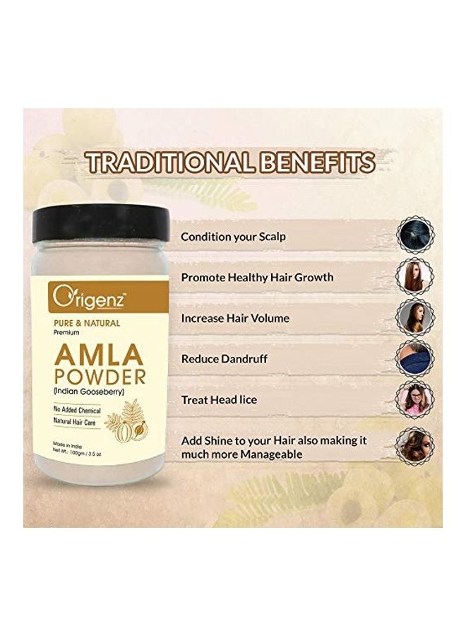 Origenz Premium Amla Powder for Healthy Hair Yellow 100grams - Image 3