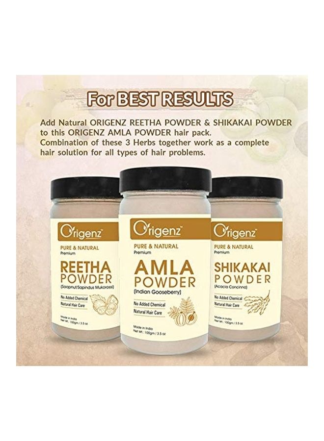 Origenz Premium Amla Powder for Healthy Hair Yellow 100grams - Image 5