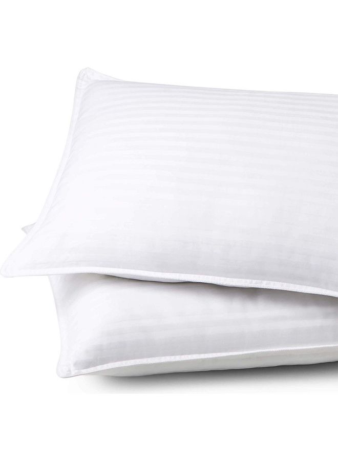 Kunzita Comfortable Strip Hotel Pillow Microfiber White 75x50cm - Image 2
