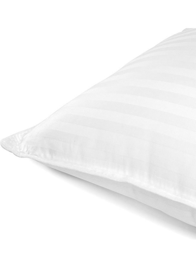 Kunzita Comfortable Strip Hotel Pillow Microfiber White 75x50cm - Image 3