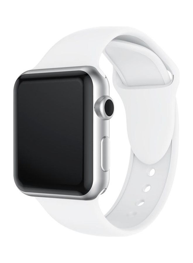BGM Silicone Band For Apple Watch Series 3/2 And 1 38mm White - Image 1