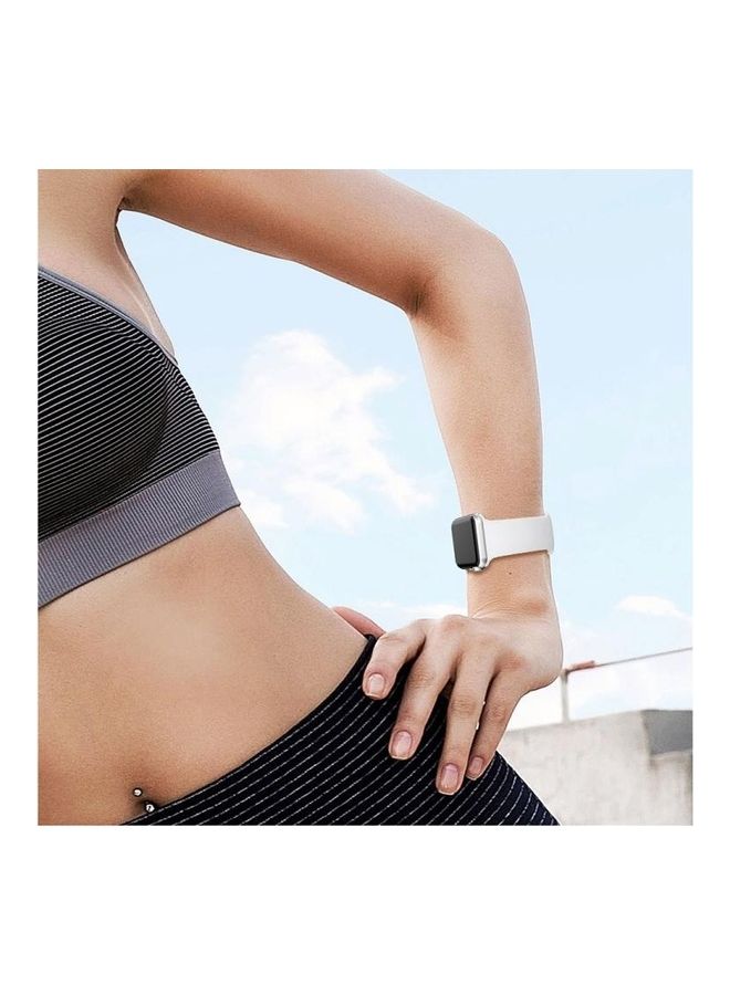 BGM Silicone Band For Apple Watch Series 3/2 And 1 38mm White - Image 5