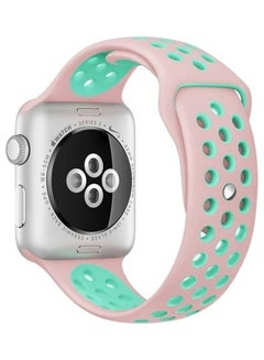 Replacement Strap For Apple Watch Series 6/SE/5/4 40mm And 3/2/1 38mm Pink/Green