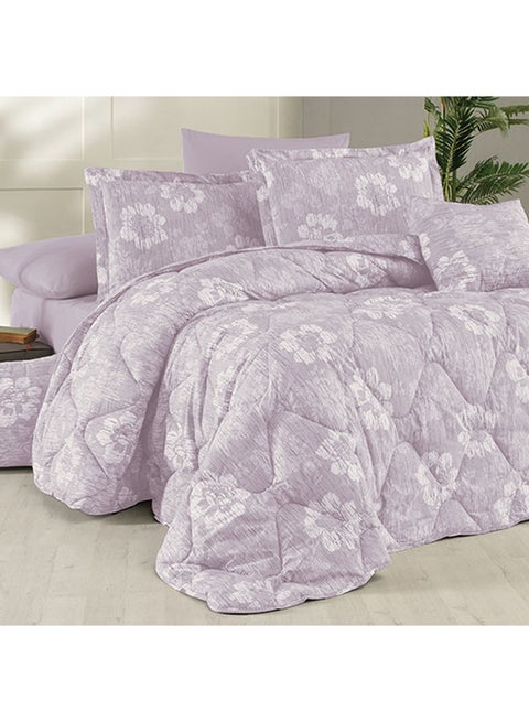 10-Piece Comfoter Set Cotton Pink 260*240cm
