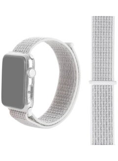Nylon Replacement Wrist Strap For Apple Watch Series 6/SE/5/4 40mm And 3/2/1 38mm Silver