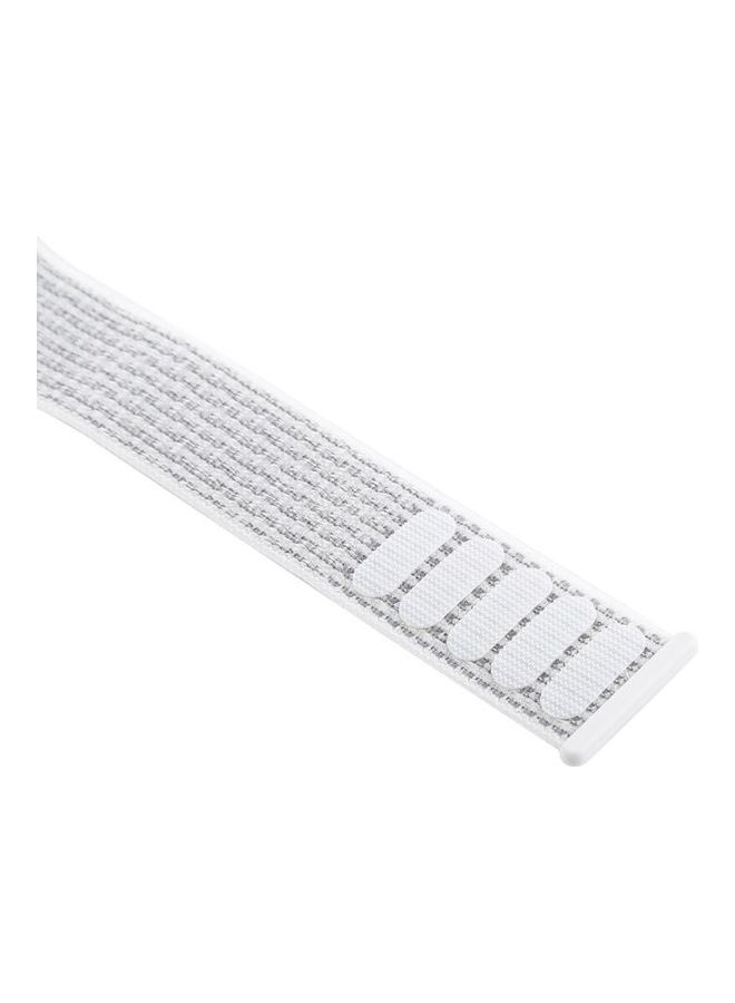 BGM - Nylon Replacement Wrist Strap For Apple Watch Series 6/SE/5/4 40mm And 3/2/1 38mm Silver - Image 1