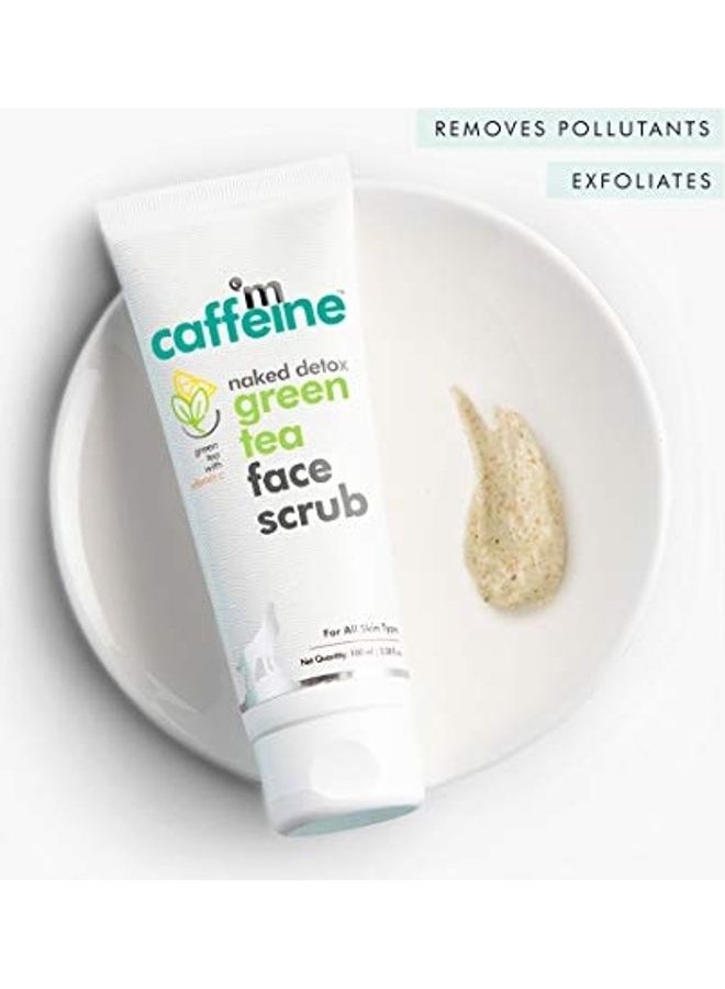 MCaffeine Naked Detox Green Tea Face Scrub Multicolor 100grams - Image 4