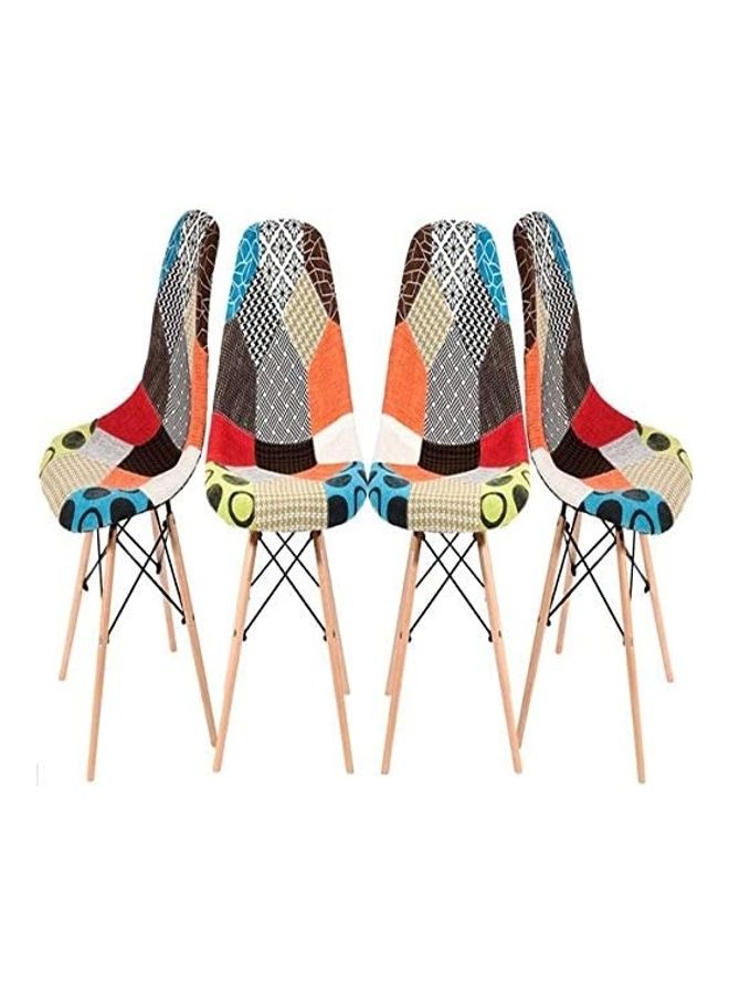 AKF 4-Piece Multicolor Patchwork Chairs Multicolour - Image 1