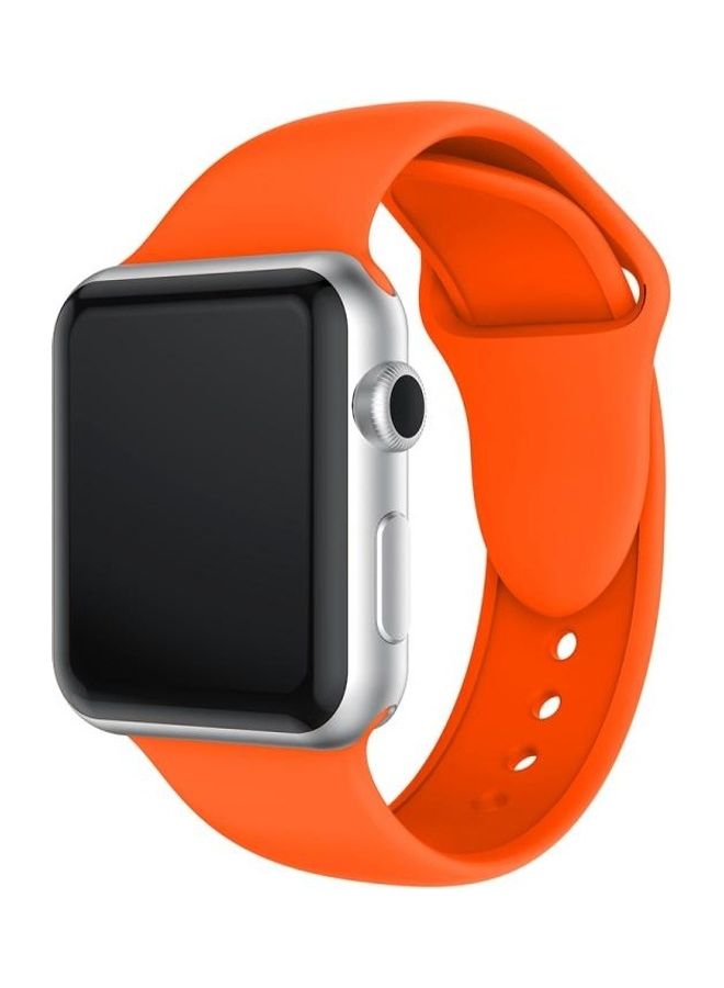 BGM Replacement Wrist Strap For Apple Watch Series 3/2/1 38mm Orange - Image 1