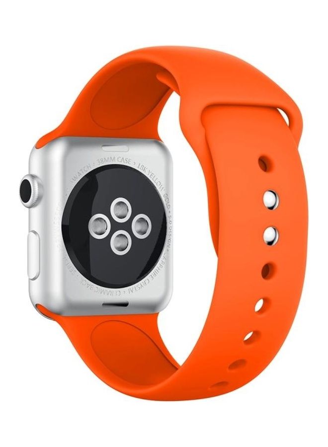 BGM Replacement Wrist Strap For Apple Watch Series 3/2/1 38mm Orange - Image 2