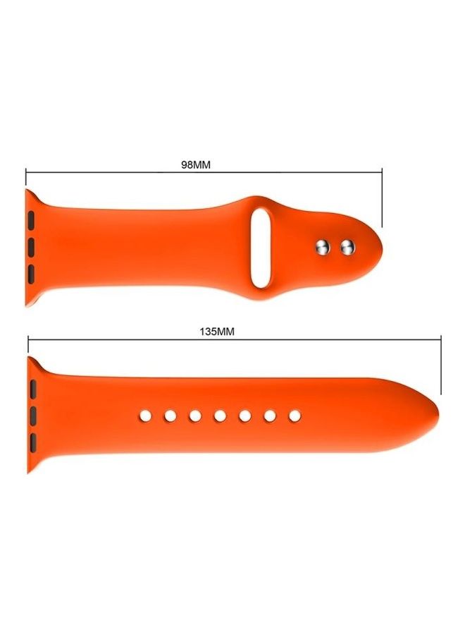 BGM Replacement Wrist Strap For Apple Watch Series 3/2/1 38mm Orange - Image 3