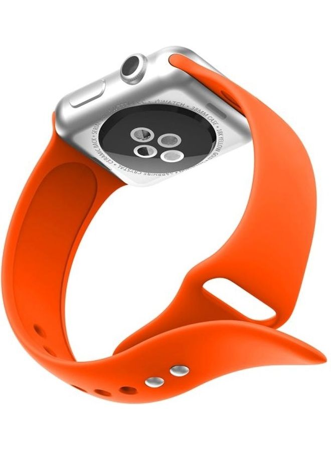 BGM Replacement Wrist Strap For Apple Watch Series 3/2/1 38mm Orange - Image 4