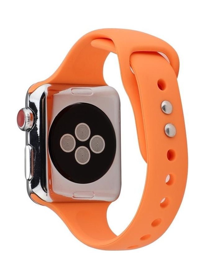 BGM Replacement Wrist Strap For Apple Watch Series SE/6/5/4 40mm And 3/2/1 38mm Orange - Image 4
