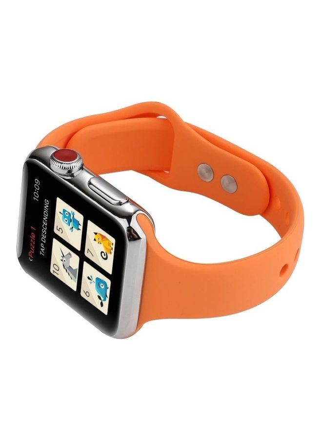 BGM Replacement Wrist Strap For Apple Watch Series SE/6/5/4 40mm And 3/2/1 38mm Orange - Image 5