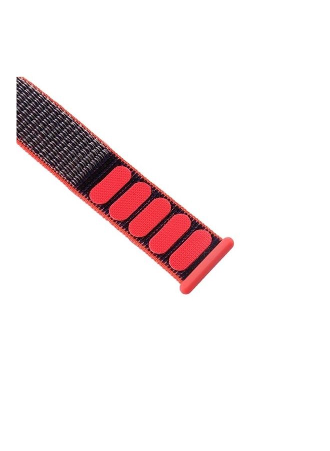 BGM Replacement Strap Watchband for Apple Watch Series 1/2/3 38mm Black/Red - Image 4