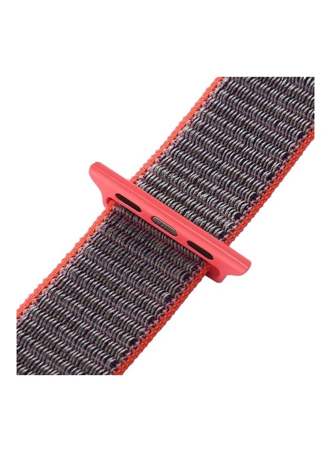 BGM Replacement Strap Watchband for Apple Watch Series 1/2/3 38mm Black/Red - Image 5