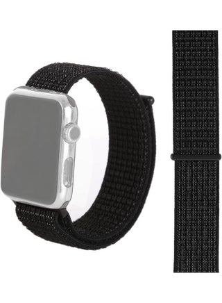 Simple Fashion Nylon Replacement Strap For Apple Watch Series 5/4 40mm And 3/2/1 38mm Nightfall Black - v1629150972/N50145833A_1