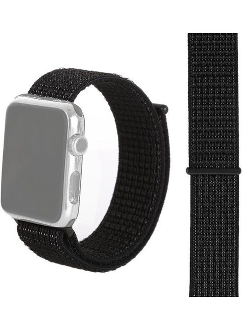 Simple Fashion Nylon Replacement Strap For Apple Watch Series 5/4 40mm And 3/2/1 38mm Nightfall Black