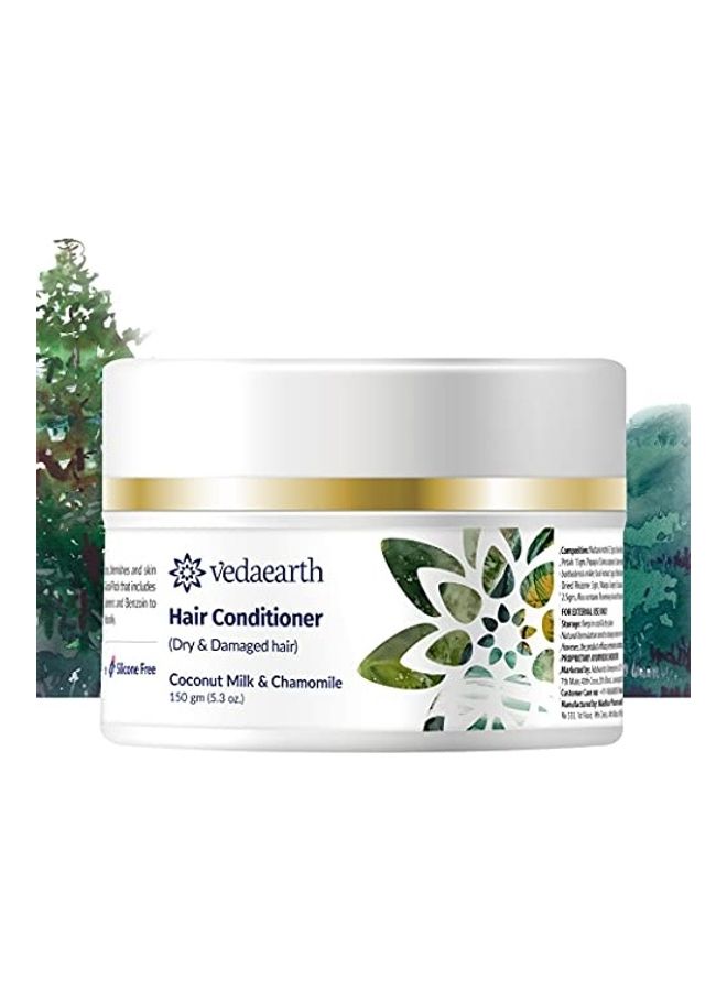 VedaEarth - Hair Conditioner With Coconut Milk And Chamomile White 2.5x2.9x2.9inch - Image 1