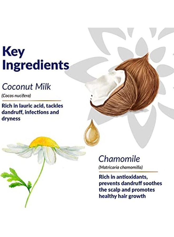VedaEarth - Hair Conditioner With Coconut Milk And Chamomile White 2.5x2.9x2.9inch - Image 1