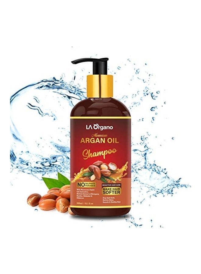 LA Organo Moroccan Argan Hair Oil Shampoo Black 300ml  - Image 1