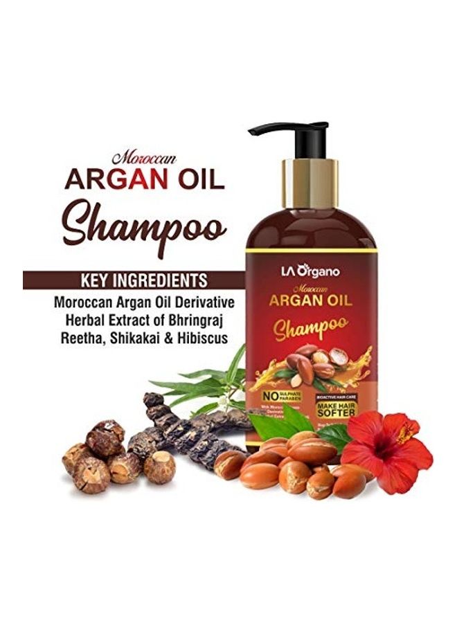 LA Organo Moroccan Argan Hair Oil Shampoo Black 300ml  - Image 2