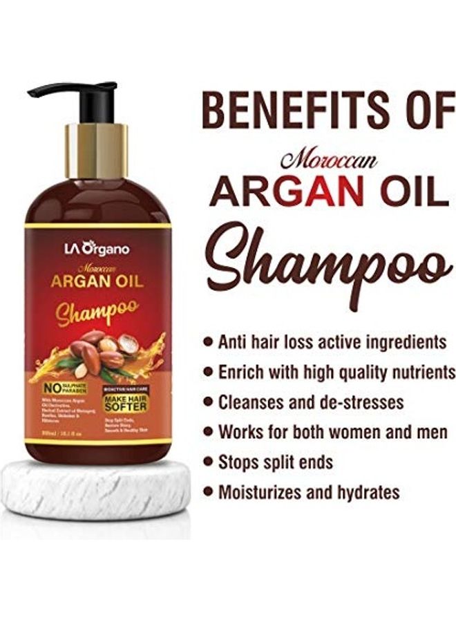 LA Organo Moroccan Argan Hair Oil Shampoo Black 300ml  - Image 3