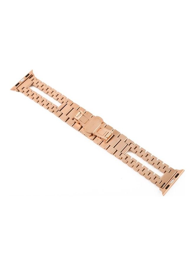 BGM Stainless Steel Replacement Band For Apple Watch Series 6/SE/5/4 44mm And 3/2/1 42mm Rose Gold - Image 3