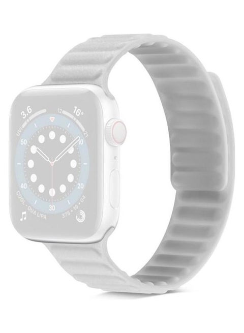 Silicone Replacement Wrist Strap For Apple Watch Series 6/SE/5/4 44mm And 3/2/1 42mm White