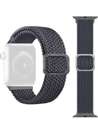 Replacement Braided Elastic Strap For Apple Watch Series 1/2/3/4/5/6/SE 38/40mm Grey - v1629153959/N50145073A_1