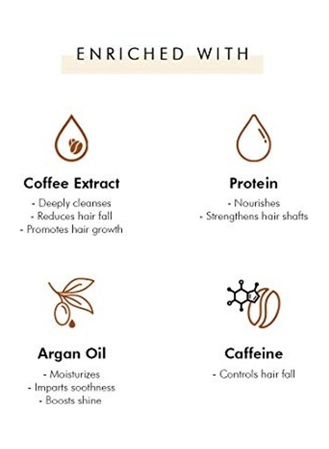 Naked And Raw Coffee Shampoo Black 250ml