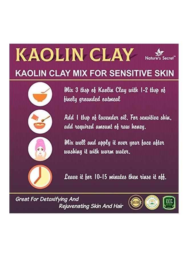 Nature's Secret White Light Kaolin Clay Powder for Skin Face Mask Black 250grams  - Image 4