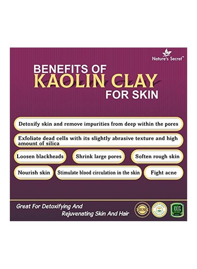Nature's Secret White Light Kaolin Clay Powder for Skin Face Mask Black 250grams  - Image 5