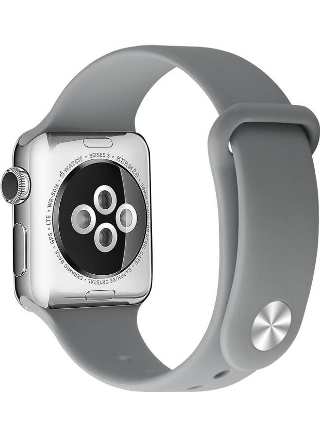 BGM Silicone Replacement Watchband For Apple Watch Series 6/SE/5/4 44mm - 3/2/1 42mm Grey - Image 4