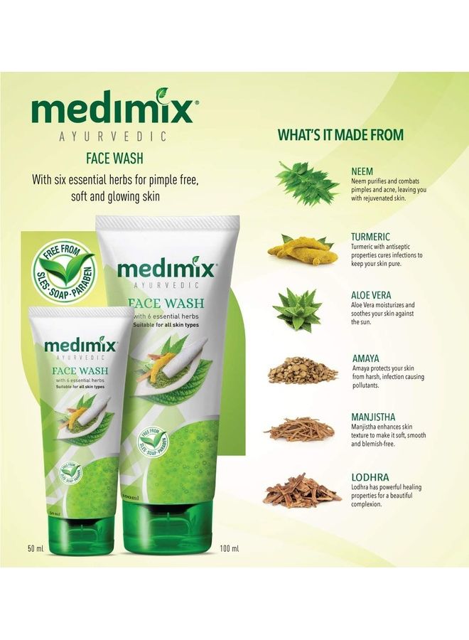 Medimix Ayurvedic Anti Pimple Face Wash Multicolour 100grams - Image 3