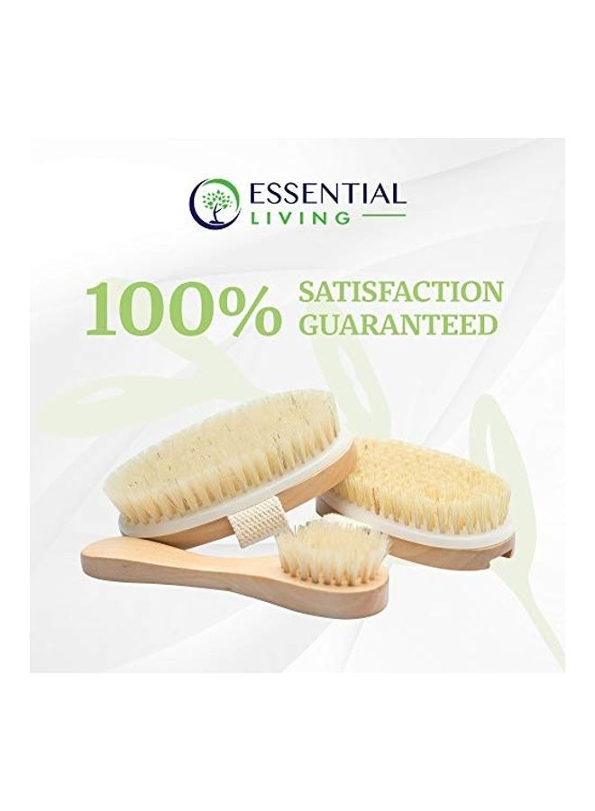 إسينشال ليفنج 3-Piece Dry Brushing Spa Kit Yellow - Image 5