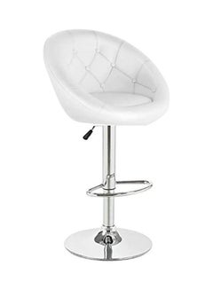 أيه كيه أف كرسي مفرد بقضيب دوارقابل للتعديل بتصميم عصري أبيض 48D x 50W x 105Hسم  - Image 1